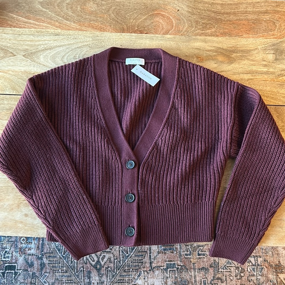Aritzia Babaton Crimson Cardigan